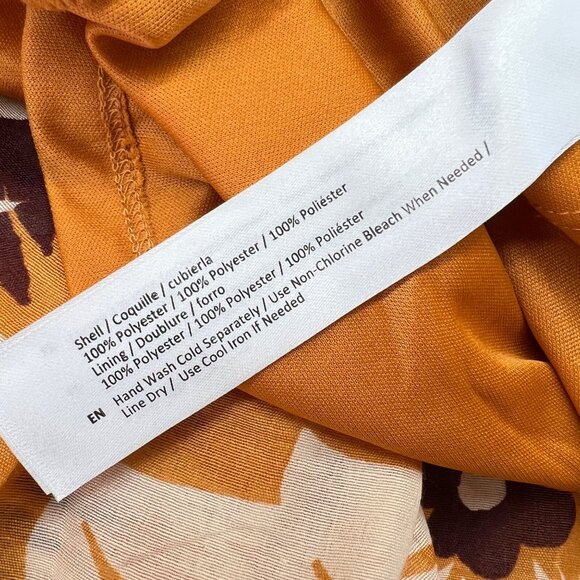 Band Of The Free Floral Tiered Ruffle Mini Dress Yellow Cream Size Small NWOT - Picture 10 of 12